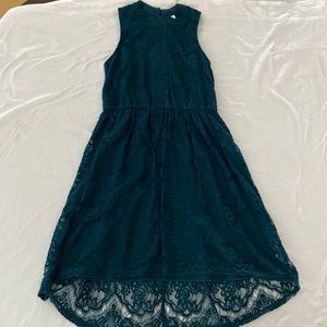 Teal Lace Dress